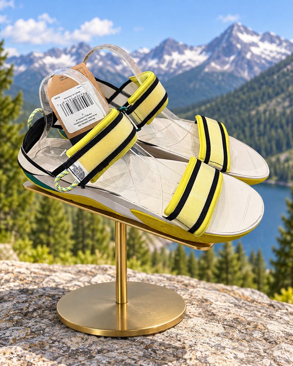 The North Face Skeena Sport Sandal NWT TNF Black Acid Yellow Men’s 12